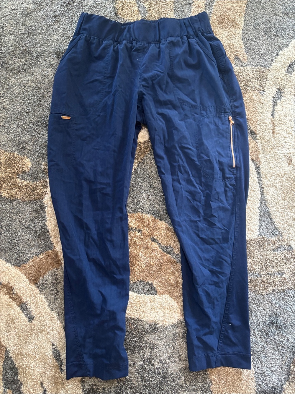 Cherokee Navy Cropped Stretch Utility Pants